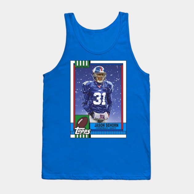 Retro Jason Sehorn Card Tank Top by Carl Cordes